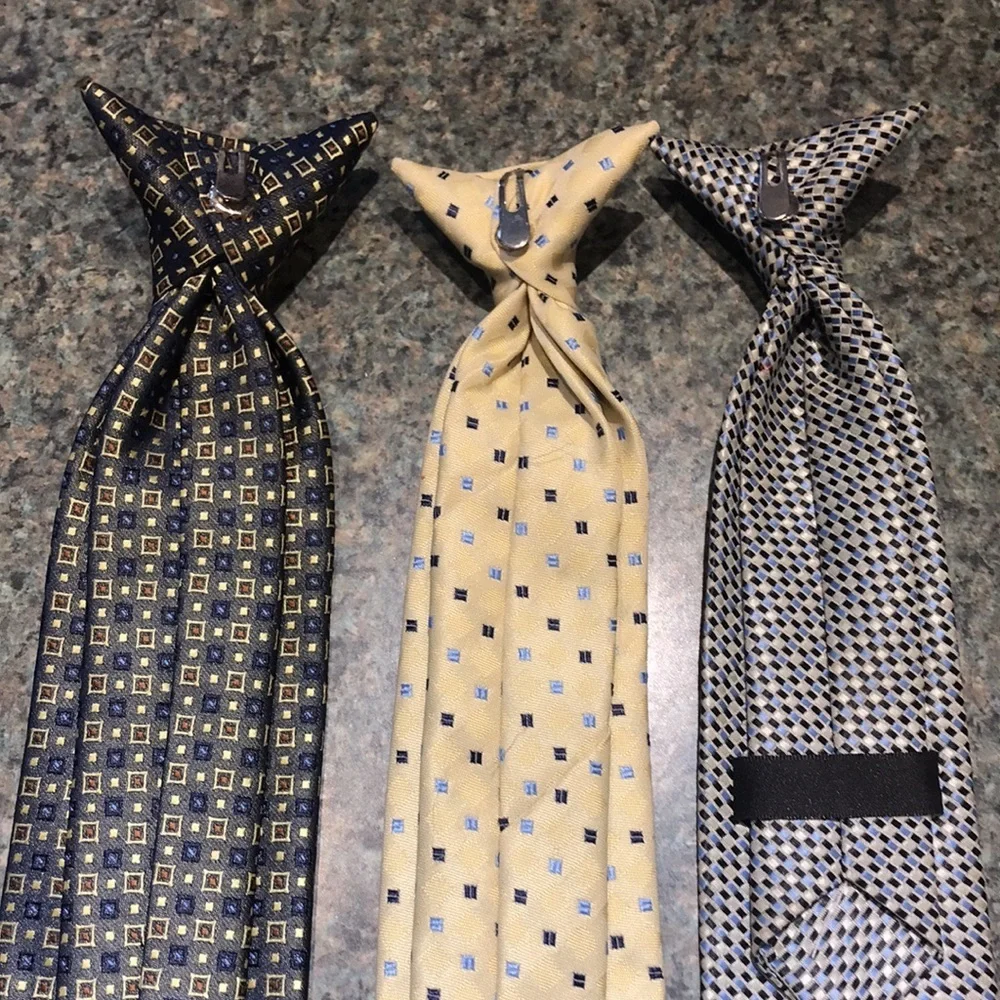 3 youth clip on ties